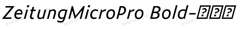 ZeitungMicroPro Bold字体转换